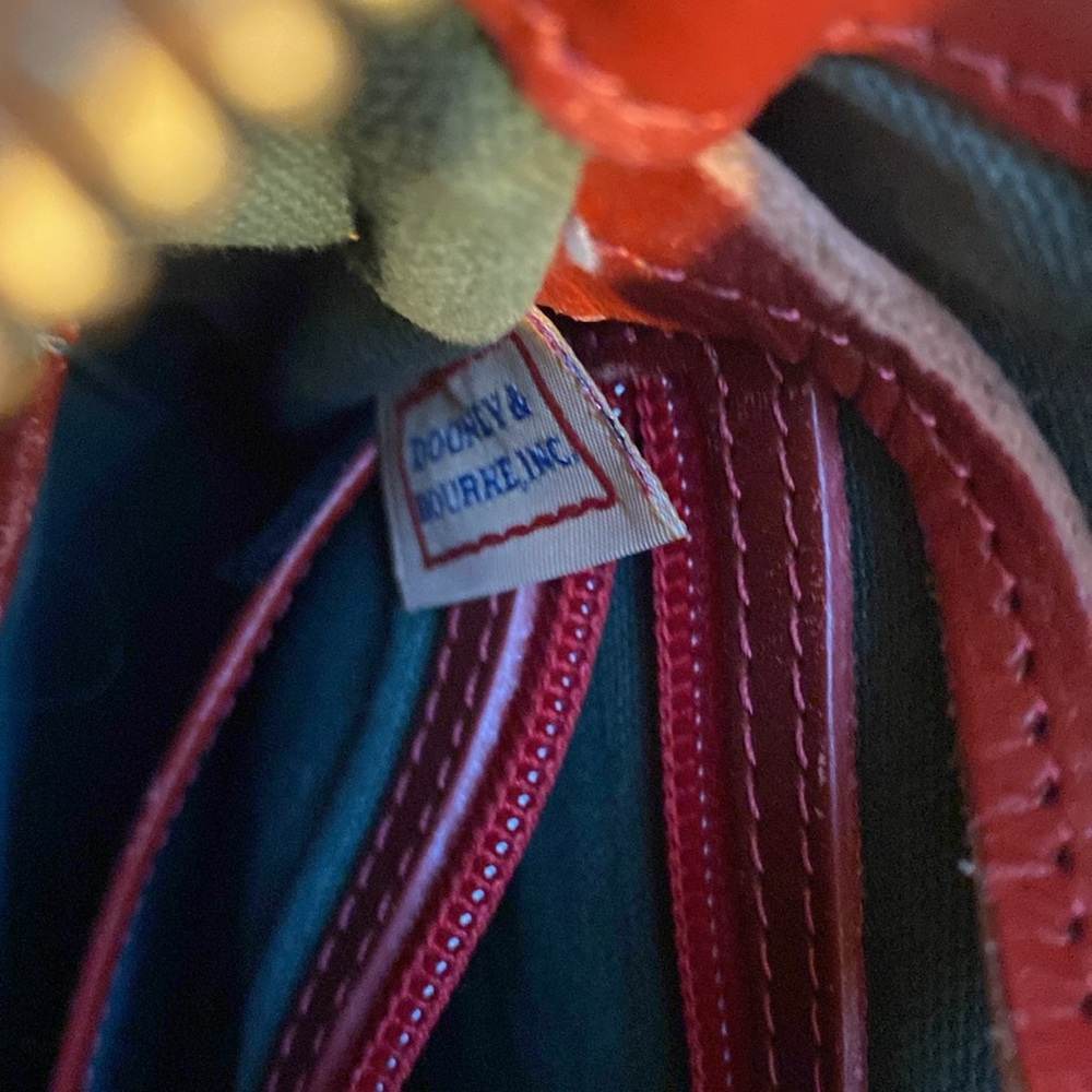 Dooney & Bourke Green Plaid Crossbody with Brown Leather Trim - Picture 7 of 12